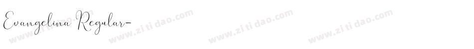 Evangelina Regular字体转换